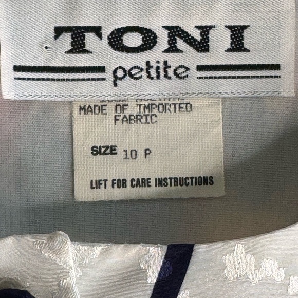 TONI Vintage Crop Floral Print Shacket Size 10P USA - Picture 4 of 7